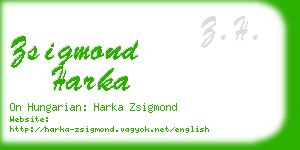 zsigmond harka business card